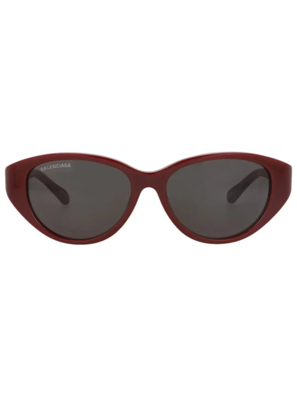 New Balenciaga Women's Sunglasses Round Oval Acetate Frame Burgundy Burgundy
